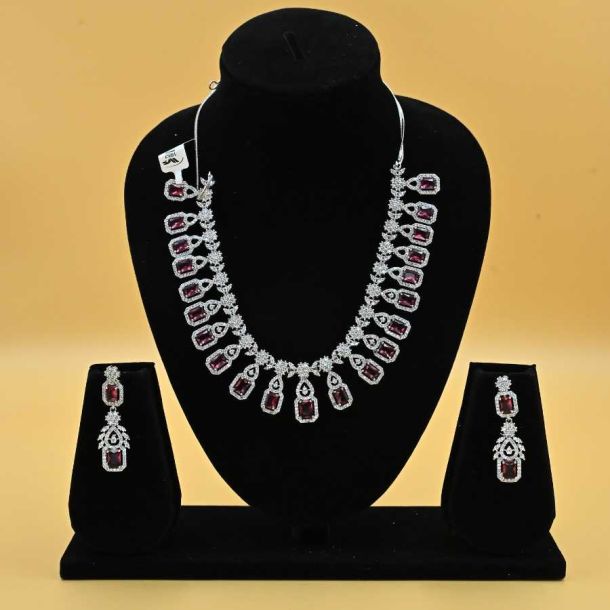 Royal Amethyst Necklace & Earrings Set